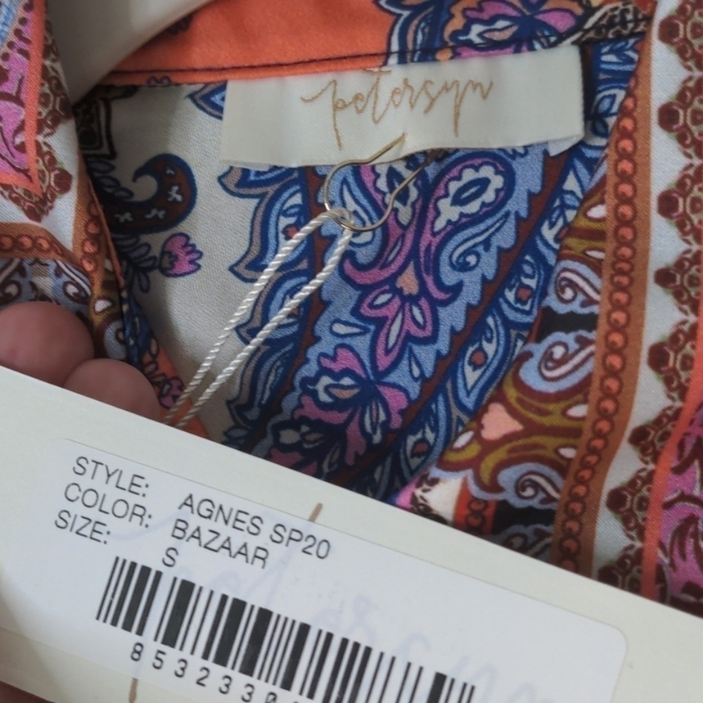 𝅺petersyn Agnes Paisley Print Shirt Dress NWT - Picture 12 of 14